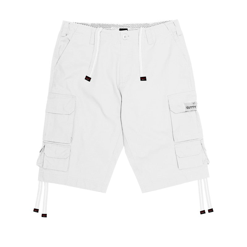 Cutty Mens Multi Pocket short- White
