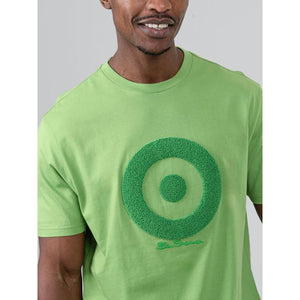 Ben Sheman Mens Target Towelling Applique Tee - Piquant Green