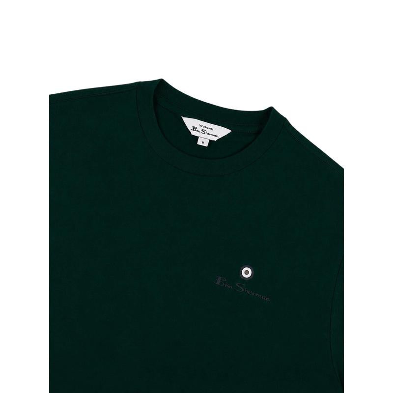 Ben Sherman R/N Basic Tee - College Green - View 2