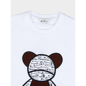 Ben Sherman Fur Bear Mens Tee Shirt - White