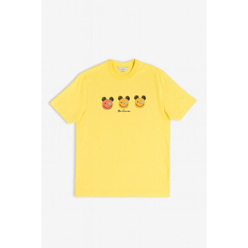Ben Sherman Happy Bears Chenille Applique 260gsm - Banana