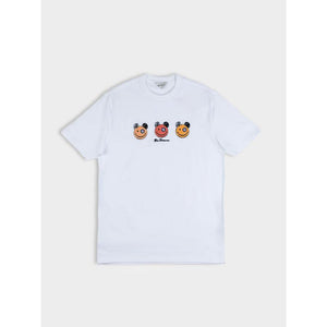 Ben Sherman Mens Happy Bears Tee Shirt - White