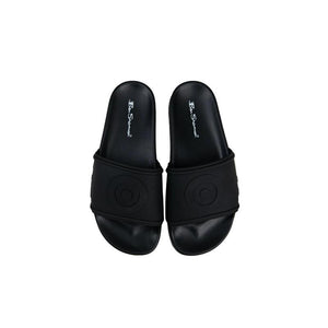 Ben Sherman Mens Shoes Target Embossed Slides - Black