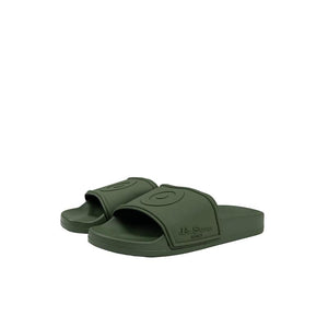 Ben Sherman Mens Shoes Target Embossed Slides - Olive