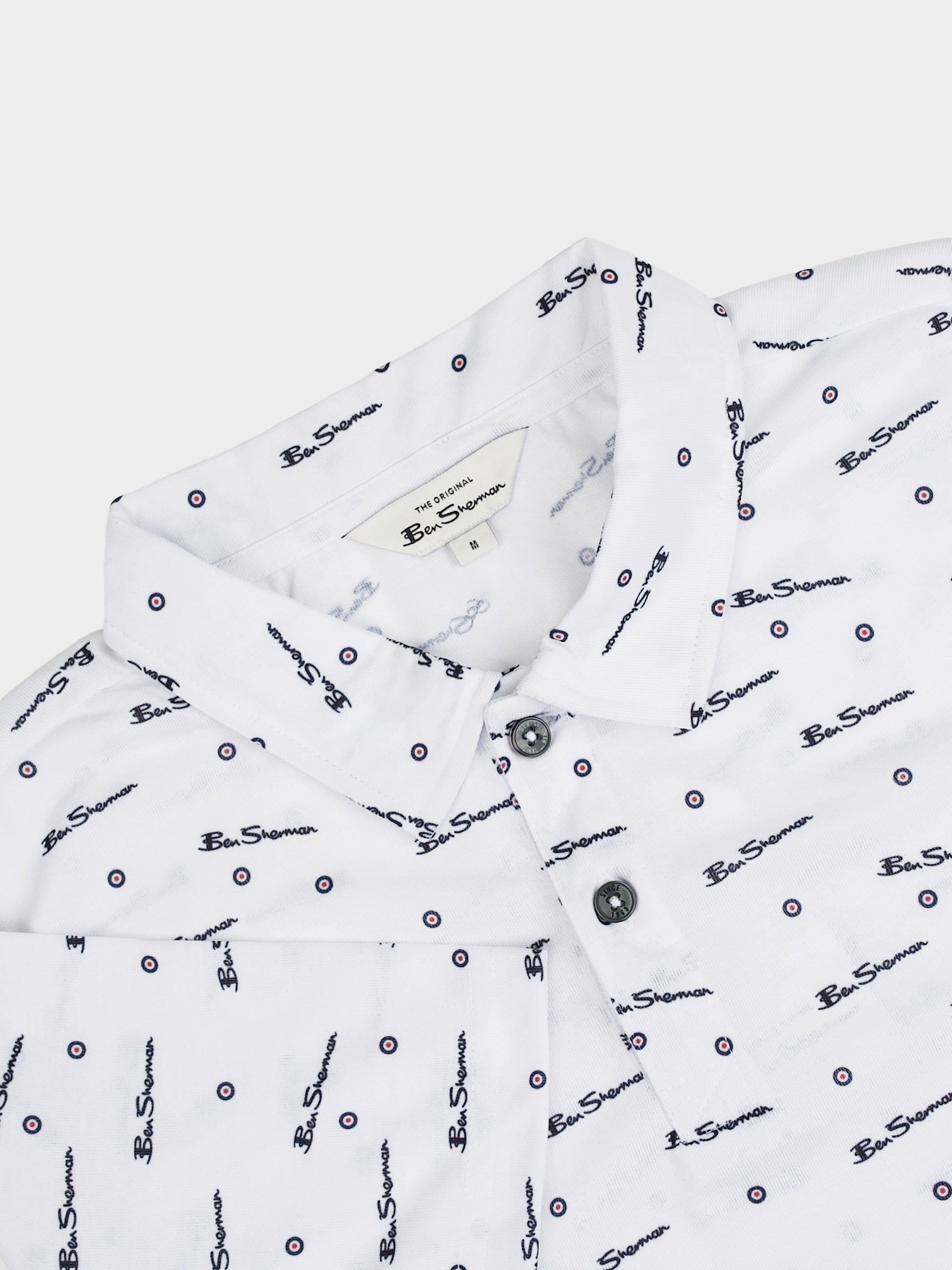 Ben Sherman Polo Shirt Mens BSPOL001 - White
