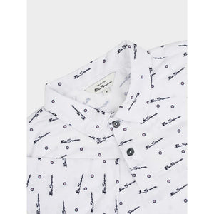 Ben Sherman Polo Shirt Mens BSPOL001 - White