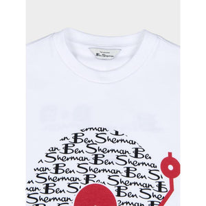 Ben Sherman Record Mens Tee Shirt - White