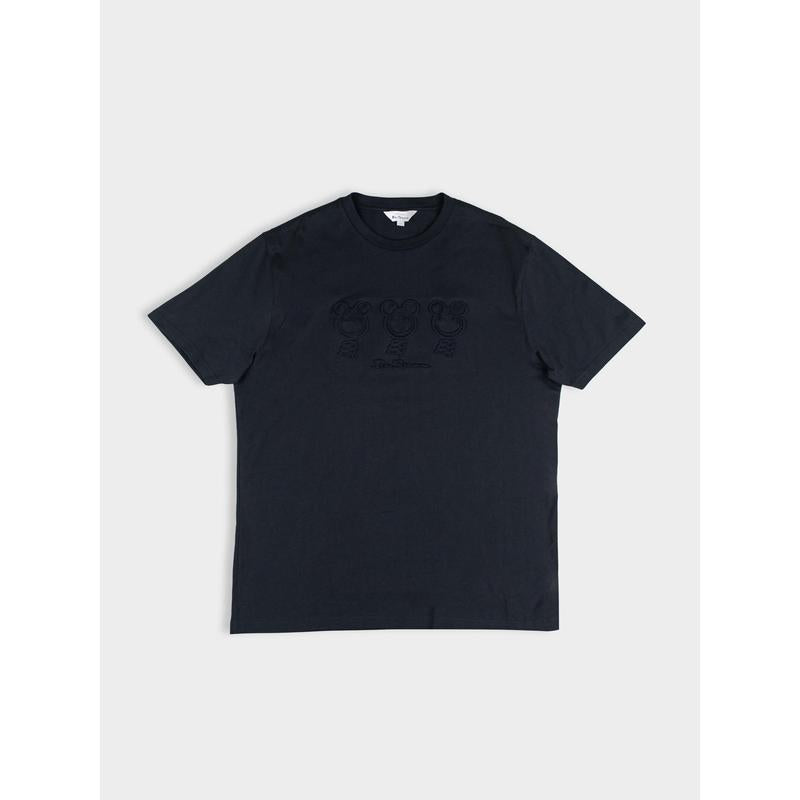 Ben Sherman Trio Bears Embossed Tee Shirt - Black