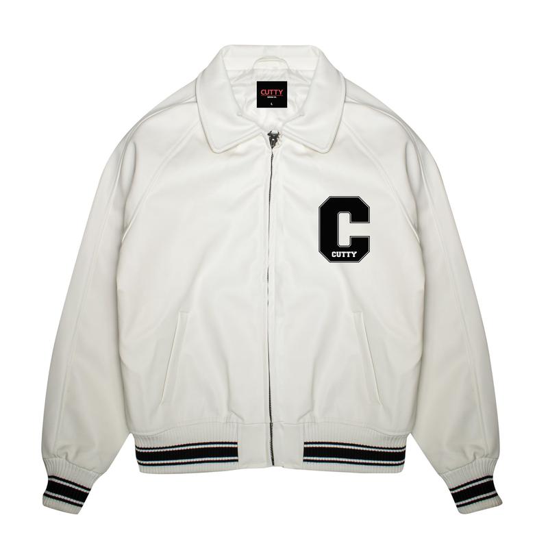 Cutty Blitz College Jacket - White