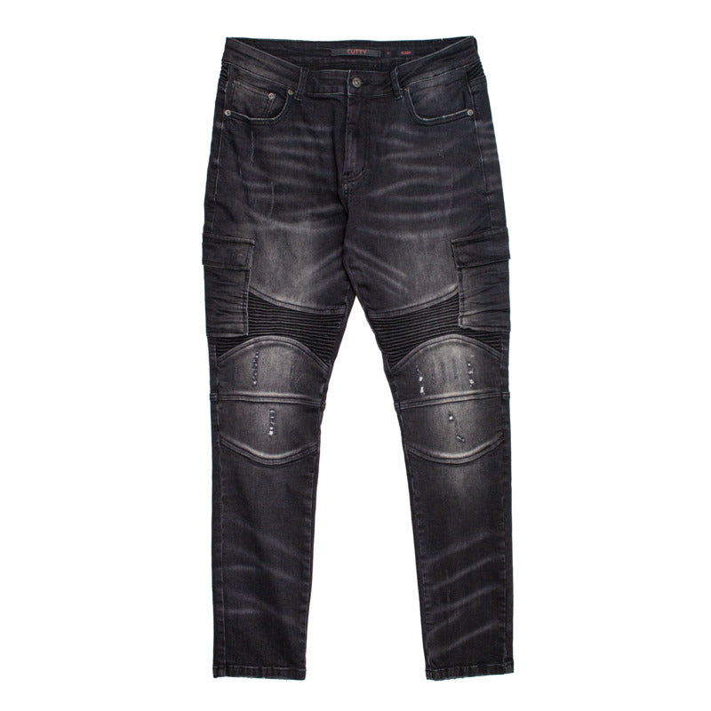 Cutty Men Diaz Biker Denim - Black image