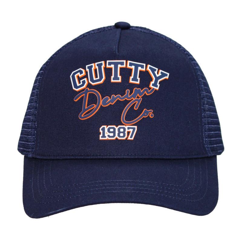 Cutty Men Tulsa Fashion Trucker Peak Cap - Navy - 178803
