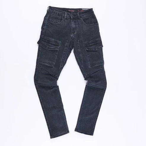 Cutty - Rain Cargo Denim Jean Black