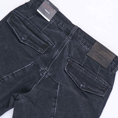 Cutty - Rain Cargo Denim Jean Black