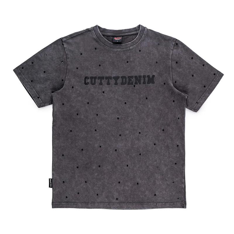 Cutty Stefan Crewn T-Shirt - Charcoal