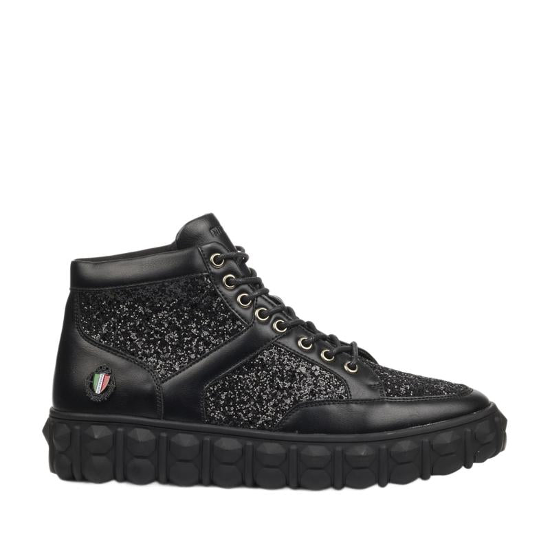 Mazerata MZR234A Pigale 12 Rhinestone Mens Shoes - Black