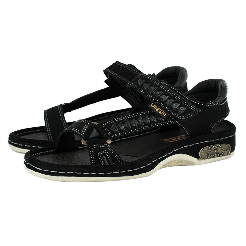 Omega OMOJ005 Men’s Sandals – Black Suede