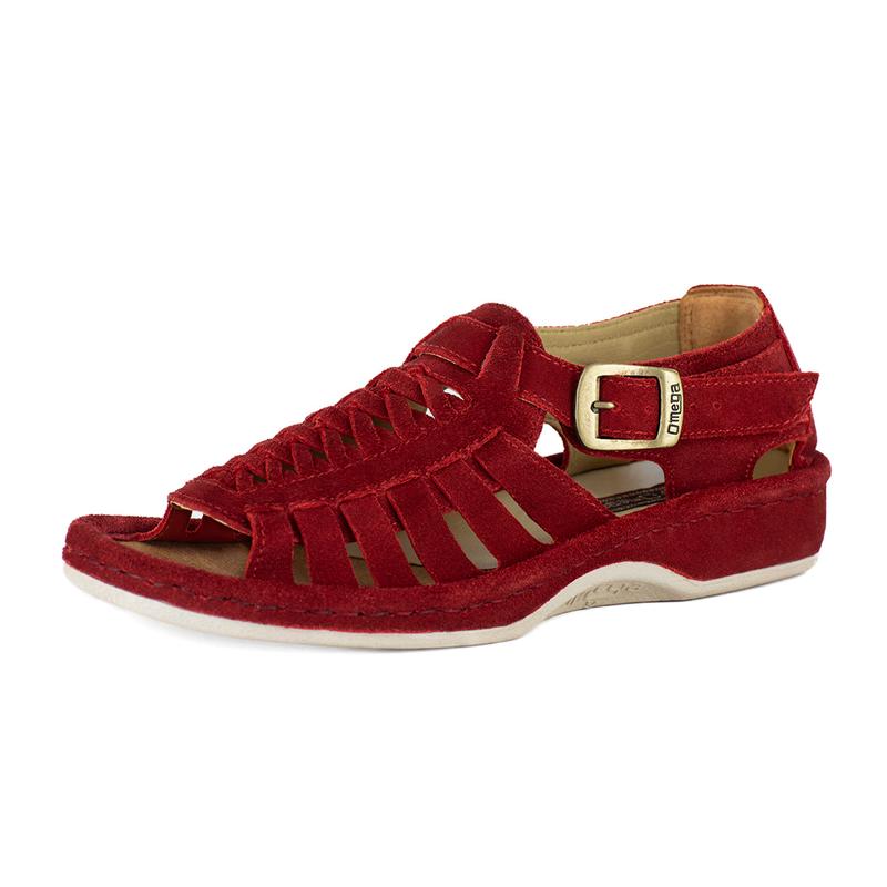 Omega Omom 021 Mens Sandal – Red Suede