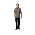 Polo Mens Geo Printed Double Mercerised Short Sleeve Golfer - Dark Brown