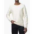Polo Mens Long Sleeve Boucle Crew Neck Knitwear - Off White
