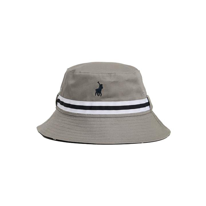 Polo Monogram Reversible Bucket Hat - Grey/Navy