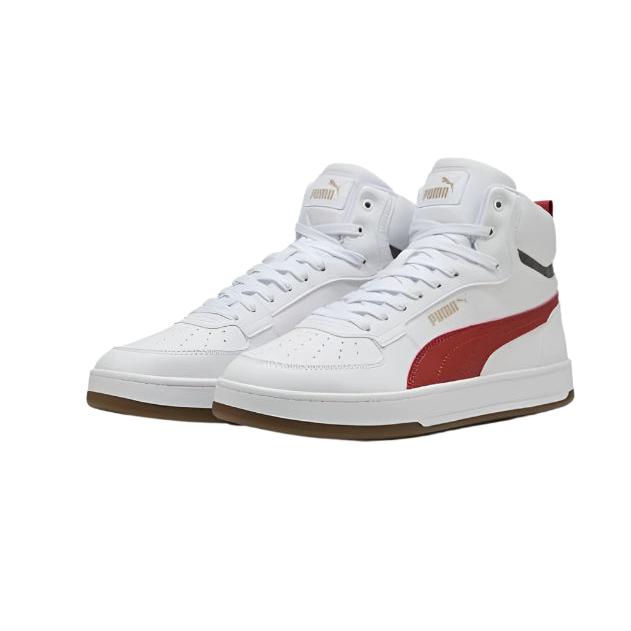 Puma Caven Mid Mens Shoes - White & Red