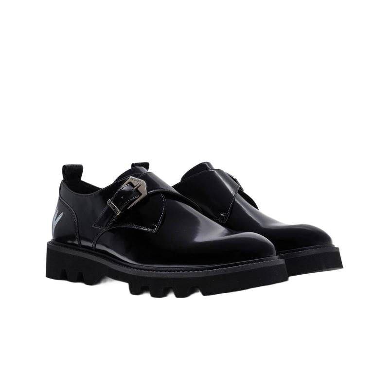 Replay Canver Print Shoes - Black - Angled view