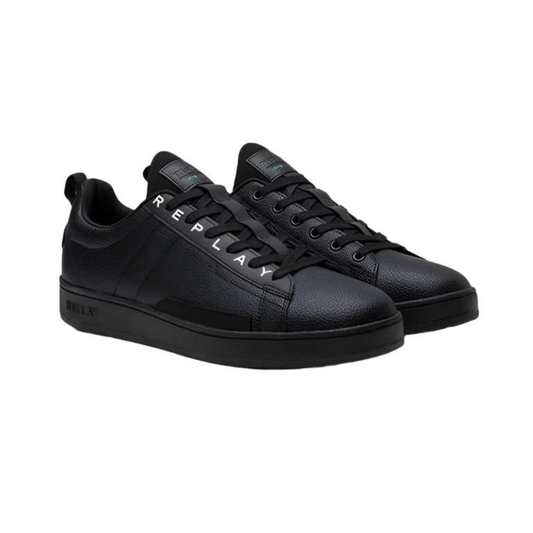 Replay Smash Base Green Mens Shoes - Black