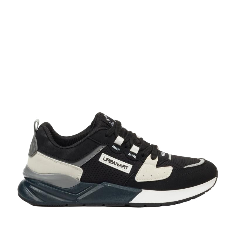 Urban Art Brazza Faux Nubuck Sneaker Mens Shoes Black – Orkini