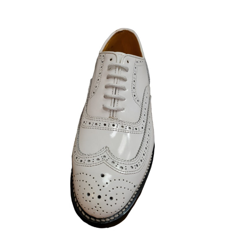 Johnston and Murphy High Gloss leather formal shoe - White
