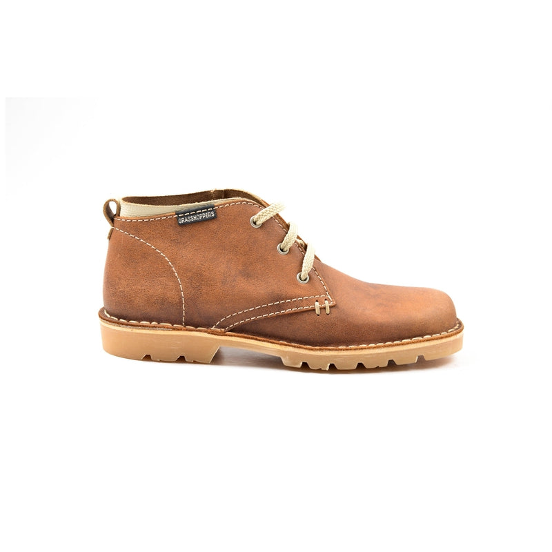 Grasshopper Mens sahara saddle tan Hunter Boot Lace-up