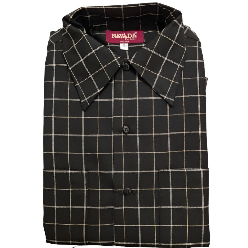 Navada Black Long Sleeve Formal Shirt