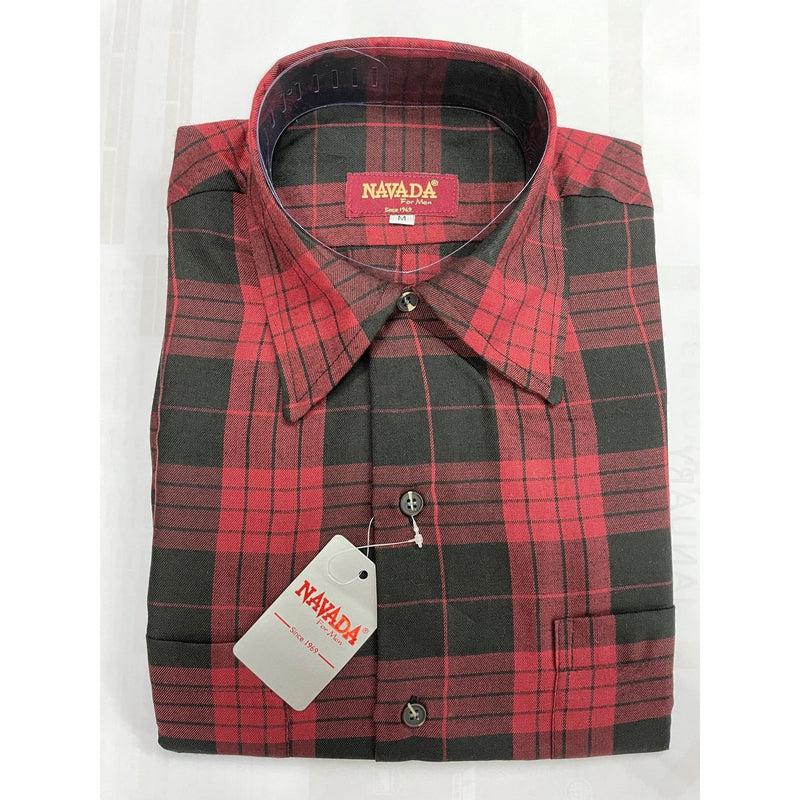 Navada Maroon Long Sleeve Formal Shirt