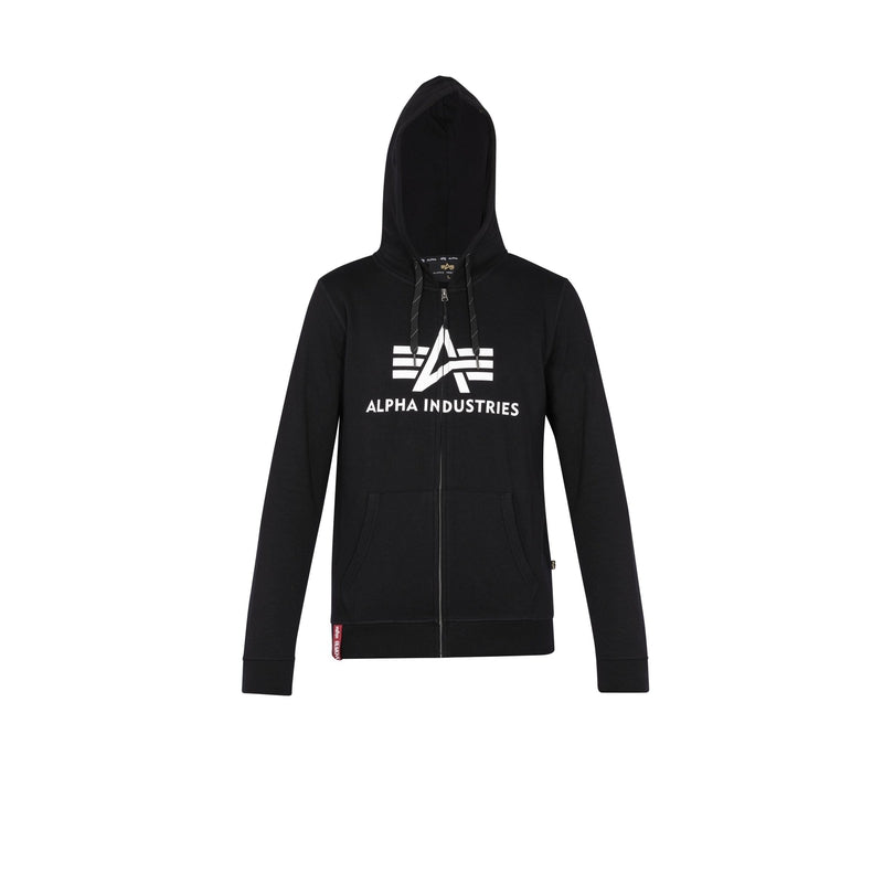 Alpha Logo Zip Hoodie Black
