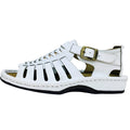 Omega Cut Out Design Strap Sandal-White