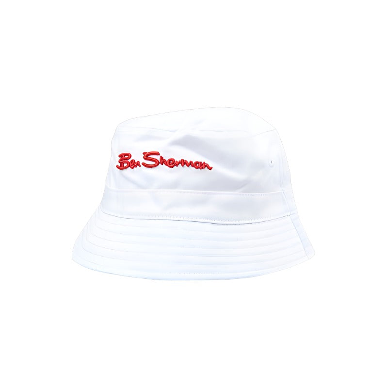 Ben Sherman Bucket Hat - White