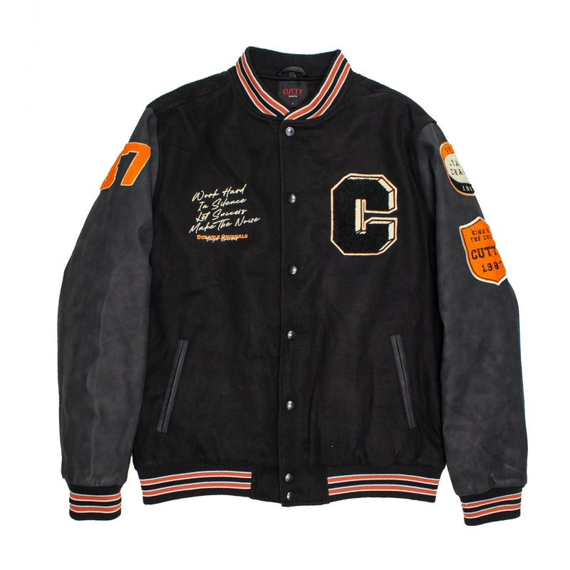 Cutty Mens Baseball Jacket  -Black