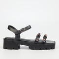 Rock & Co Thick Sole with diamond sturds -Black