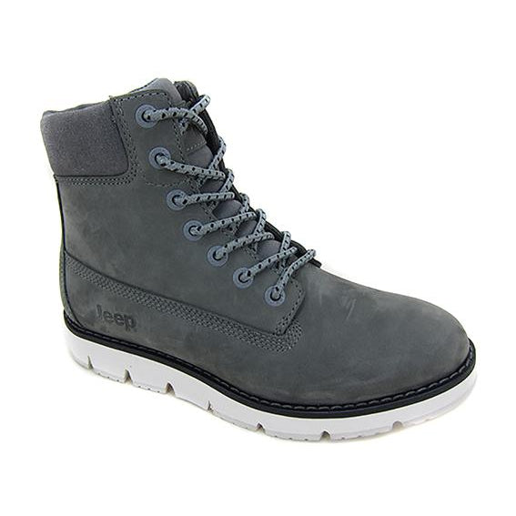 Jeep Leather Worker Boot - Grey
