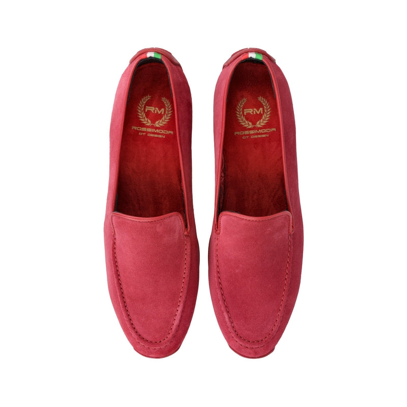 Rossimoda 900 GT Low Suede Slip-On - Rose Red