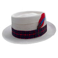 Dobbs Sinatra Straw Tarton -White