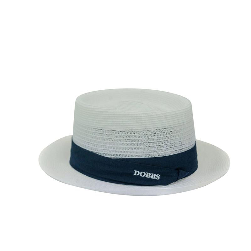 Dobbs Sinatra Straw Tarton - White / Blue