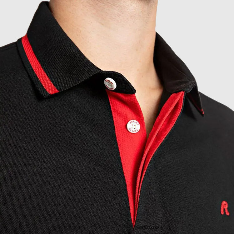 Replay M6891 Polo 098 Mens Golfer - Black