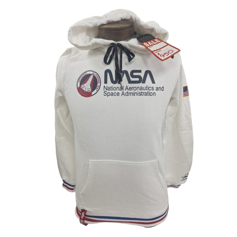 Alpha Nasa Retro Hoodie -White