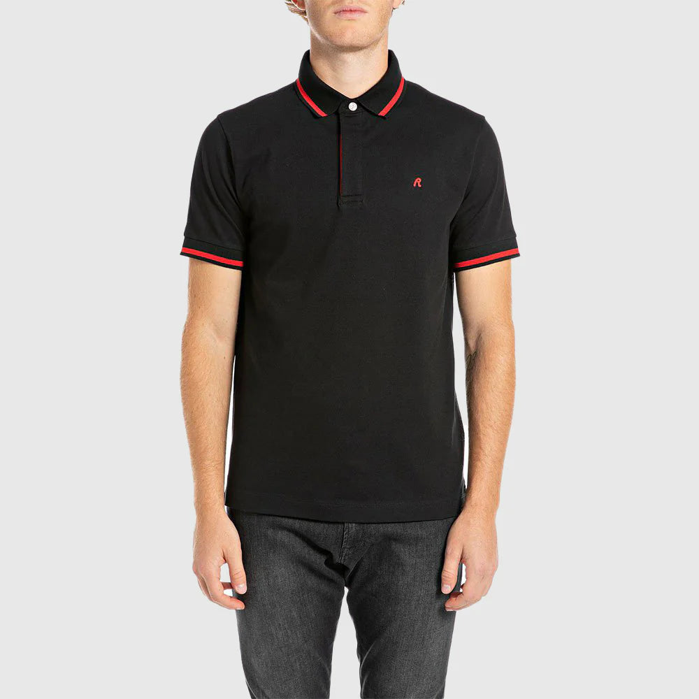 Replay M6891 Polo 098 Mens Golfer - Black