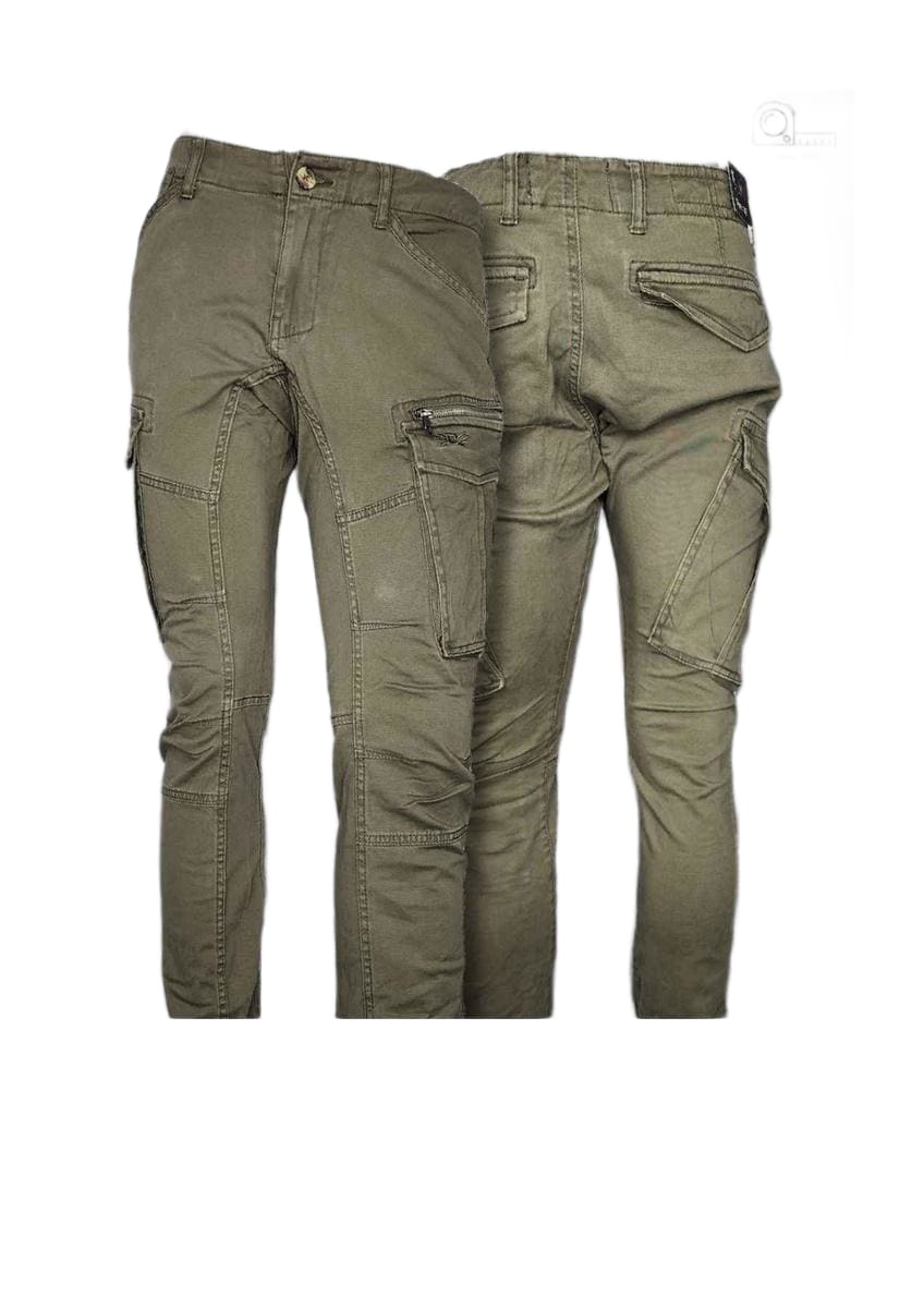Balacotti Technical Denim Cargo Jeans - Olive