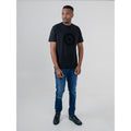 Ben Sheman Mens Target Towelling Applique Tee - Black