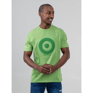 Ben Sheman Mens Target Towelling Applique Tee - Piquant Green