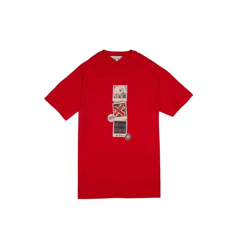 Ben Sherman Brit Pop Throwback Tee Shirt - Red