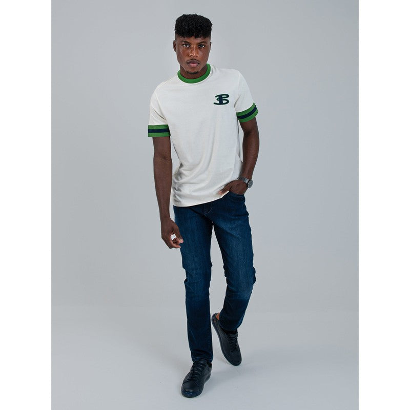 Ben Sherman - Color Block Sleeve Tee Shirt Elm Green