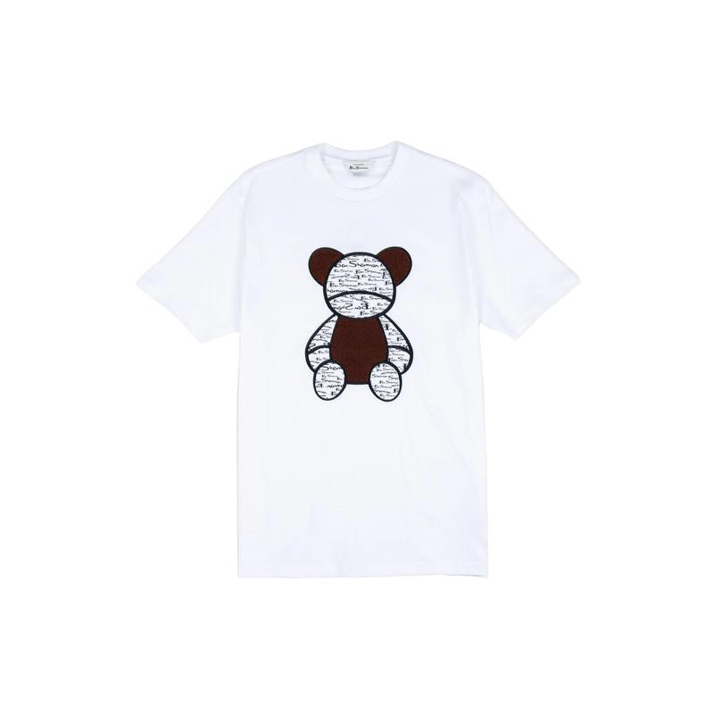 Ben Sherman Fur Bear Mens Tee Shirt - White